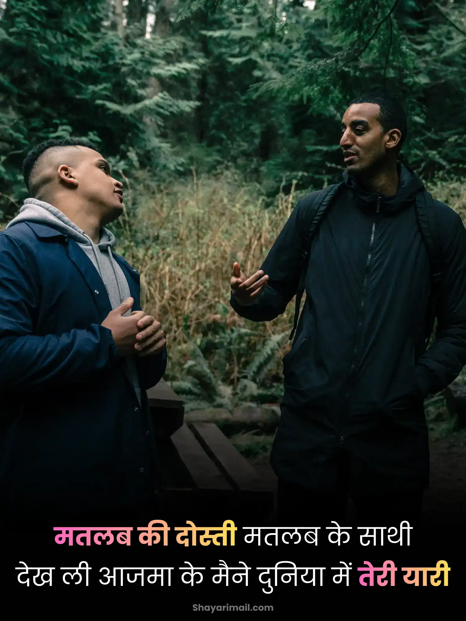 jhoote dost shayari status image